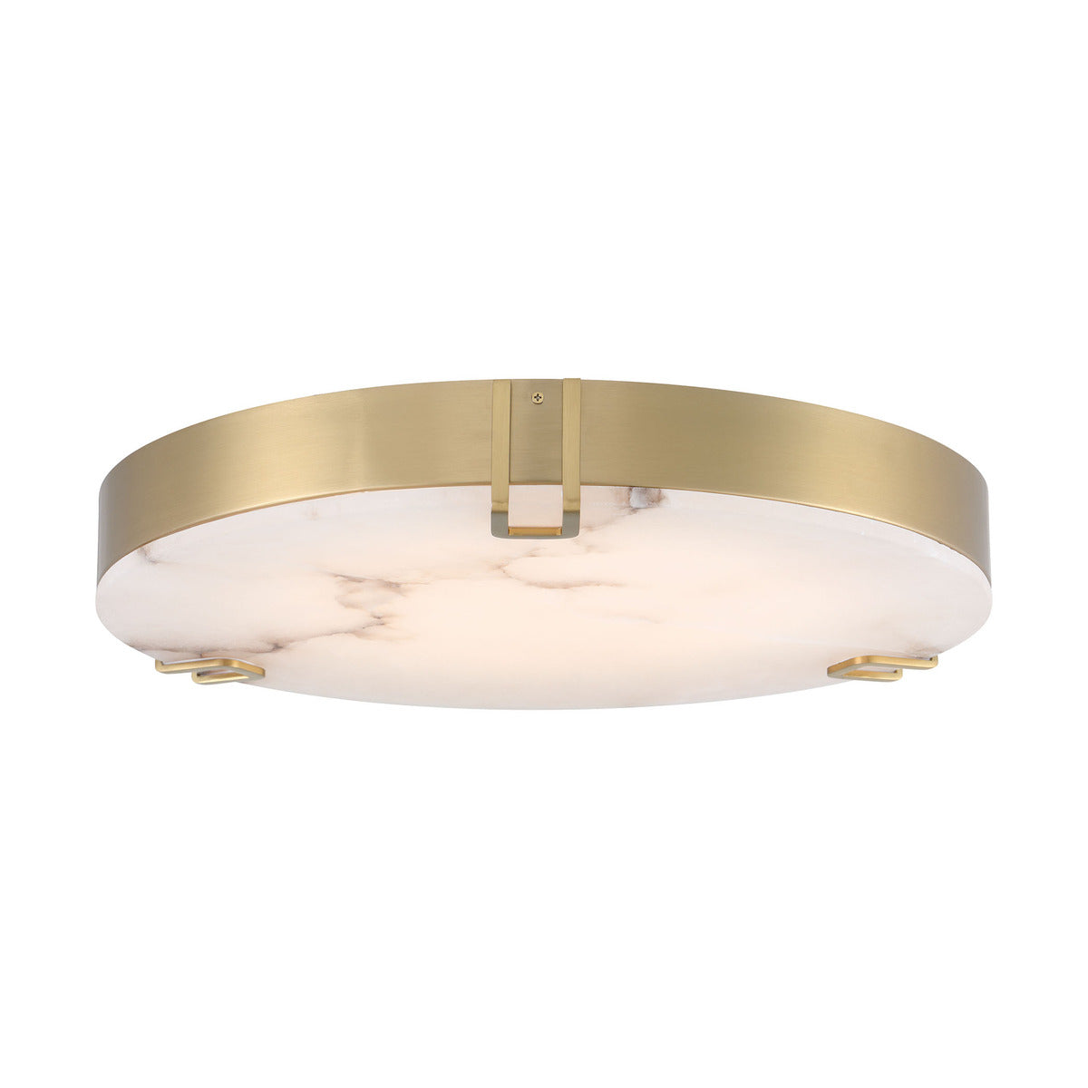 Eurofase Lighting Noga 22" 1-Light Integrated LED Alabaster Shade Gold Steel Ceiling Light