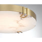 Eurofase Lighting Noga 22" 1-Light Integrated LED Alabaster Shade Gold Steel Ceiling Light