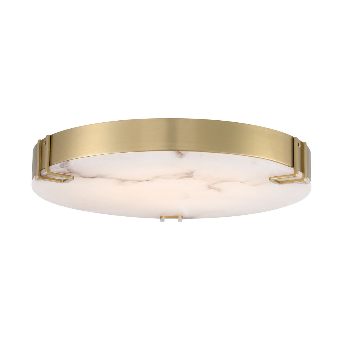 Eurofase Lighting Noga 22" 1-Light Integrated LED Alabaster Shade Gold Steel Ceiling Light
