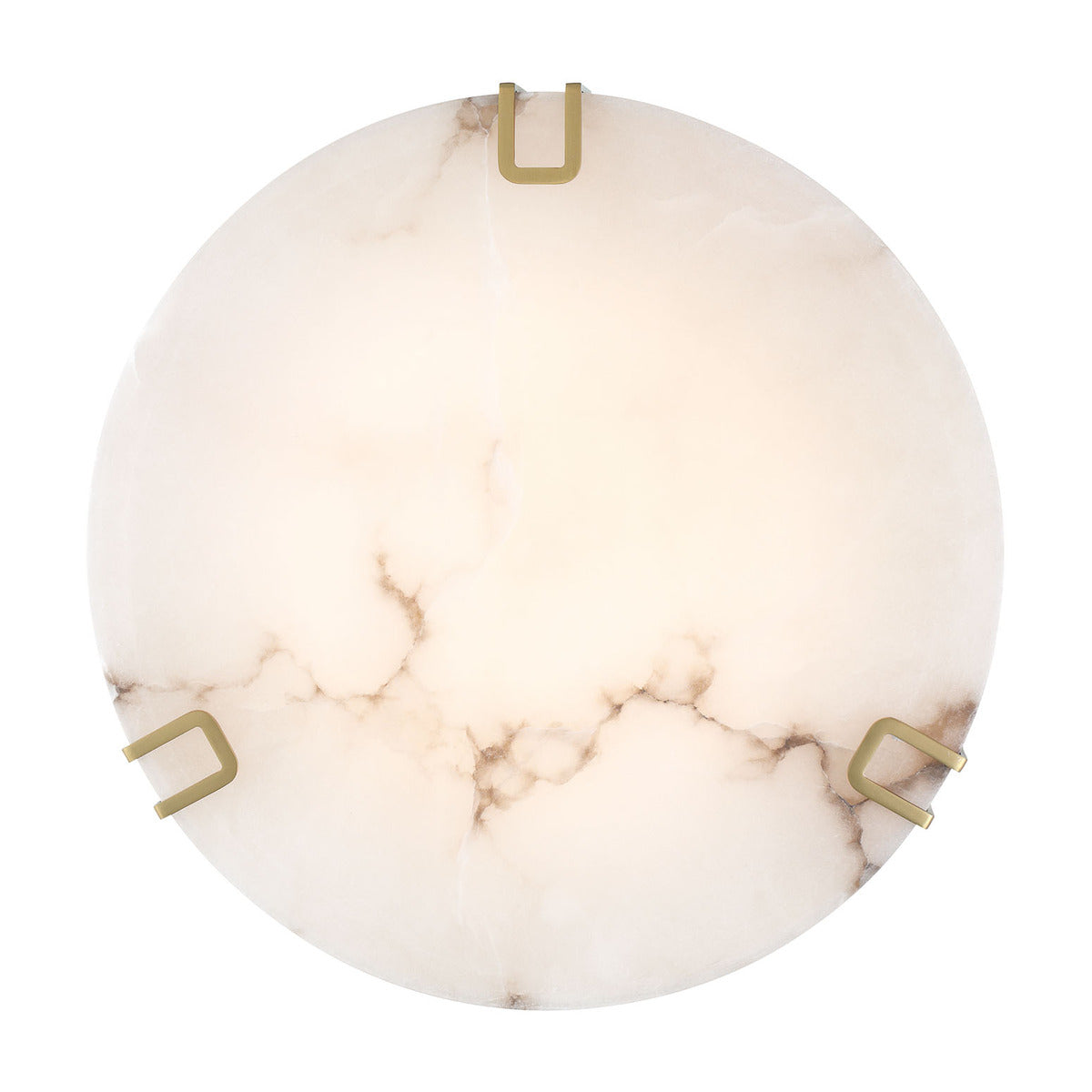 Eurofase Lighting Noga 22" 1-Light Integrated LED Alabaster Shade Gold Steel Ceiling Light