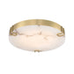 Eurofase Lighting Noga 22" 1-Light Integrated LED Alabaster Shade Gold Steel Ceiling Light