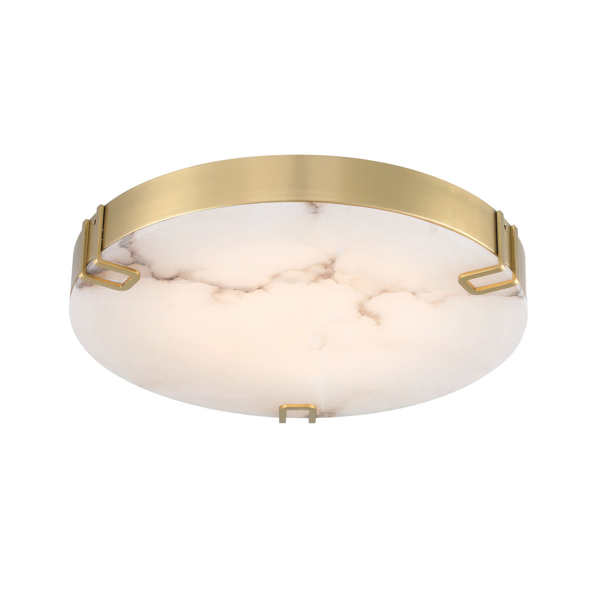 Eurofase Lighting Noga 22" 1-Light Integrated LED Alabaster Shade Gold Steel Ceiling Light