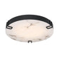 Eurofase Lighting Noga 22" 1-Light Integrated LED Alabaster Shade Matte Black Steel Ceiling Light