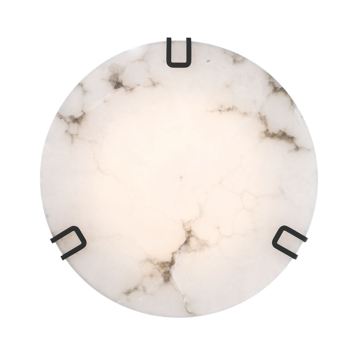 Eurofase Lighting Noga 22" 1-Light Integrated LED Alabaster Shade Matte Black Steel Ceiling Light