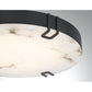 Eurofase Lighting Noga 22" 1-Light Integrated LED Alabaster Shade Matte Black Steel Ceiling Light
