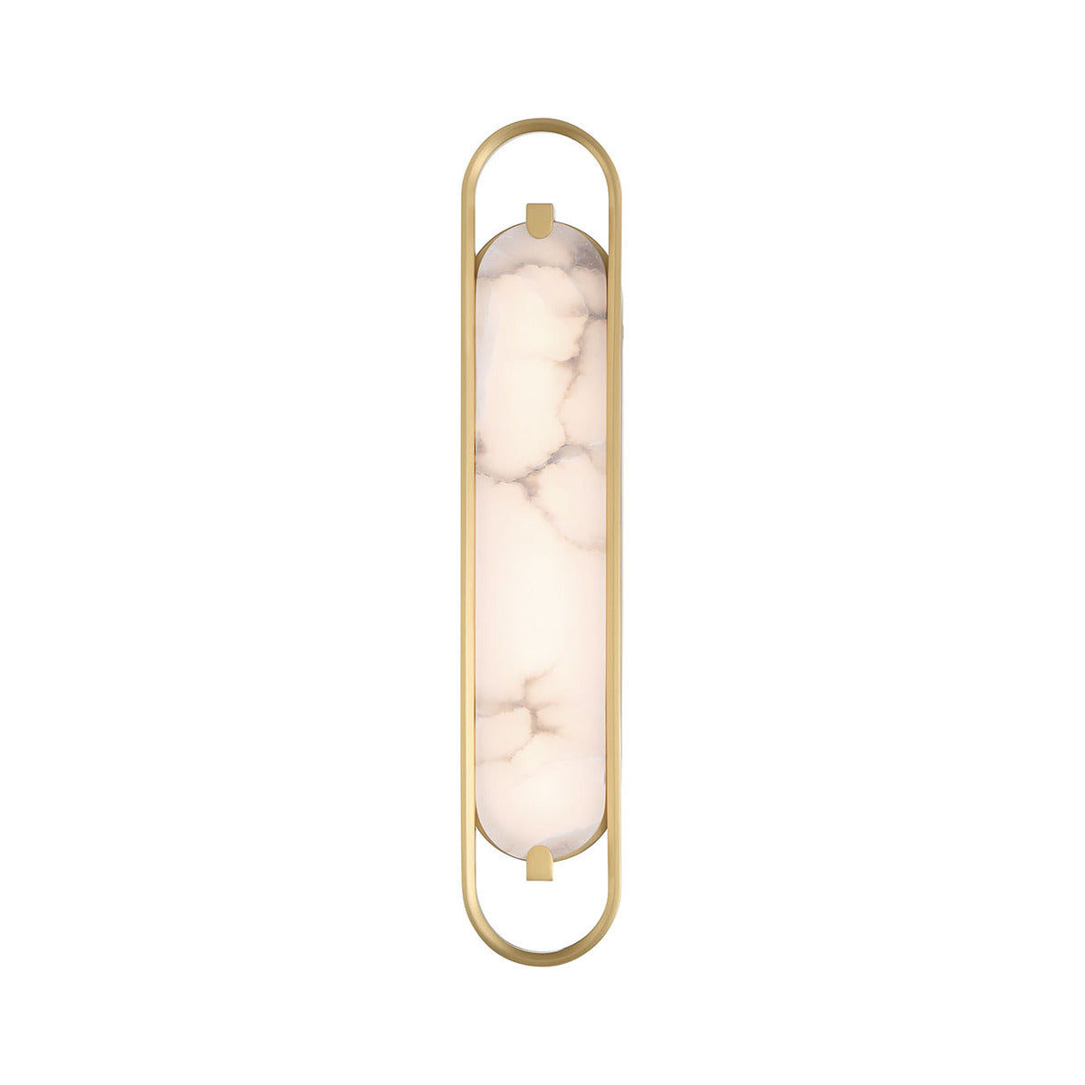 Eurofase Lighting Noga 24" 1-Light Integrated LED Alabaster Shade Gold Steel Wall Sconce