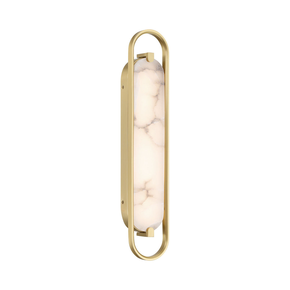 Eurofase Lighting Noga 24" 1-Light Integrated LED Alabaster Shade Gold Steel Wall Sconce