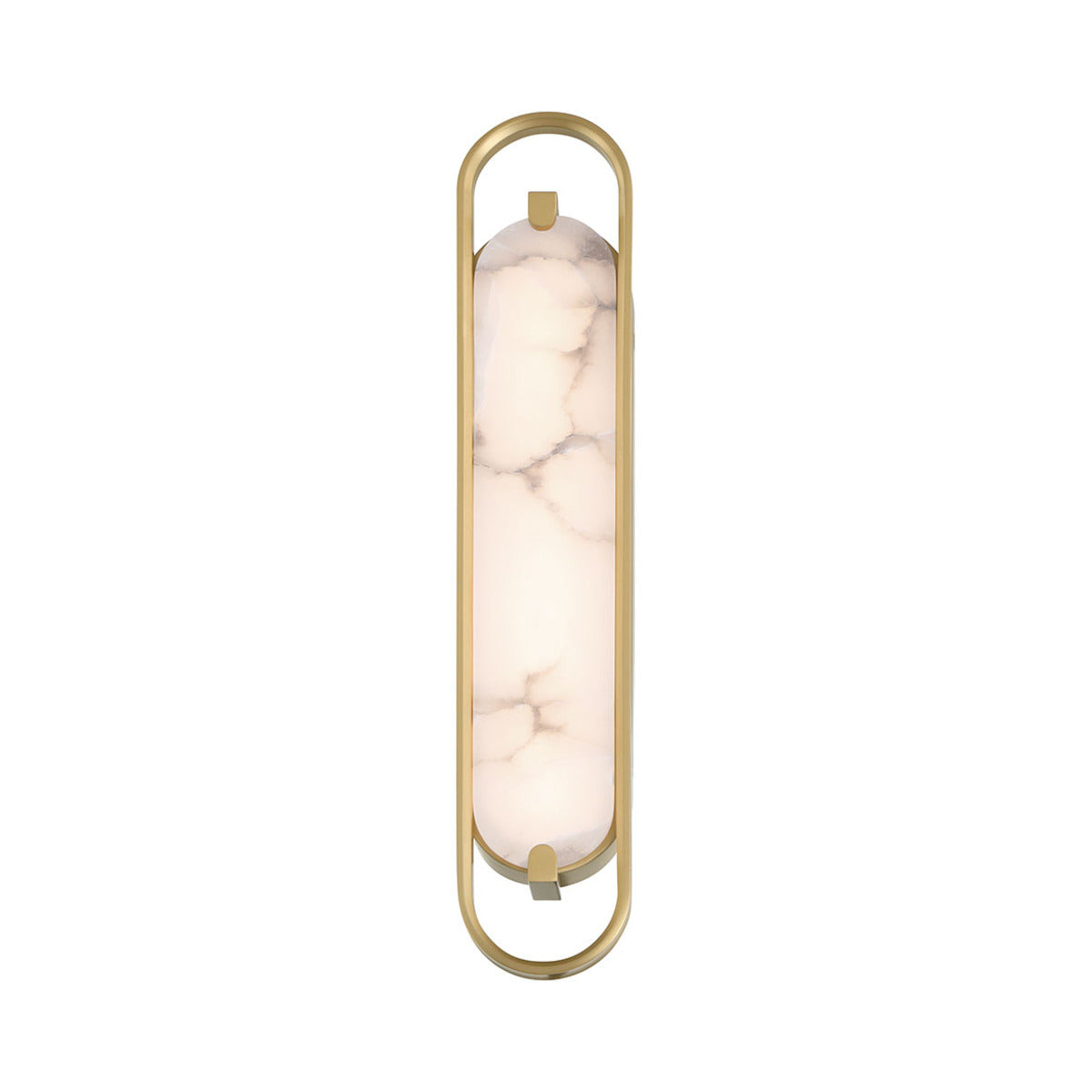 Eurofase Lighting Noga 24" 1-Light Integrated LED Alabaster Shade Gold Steel Wall Sconce