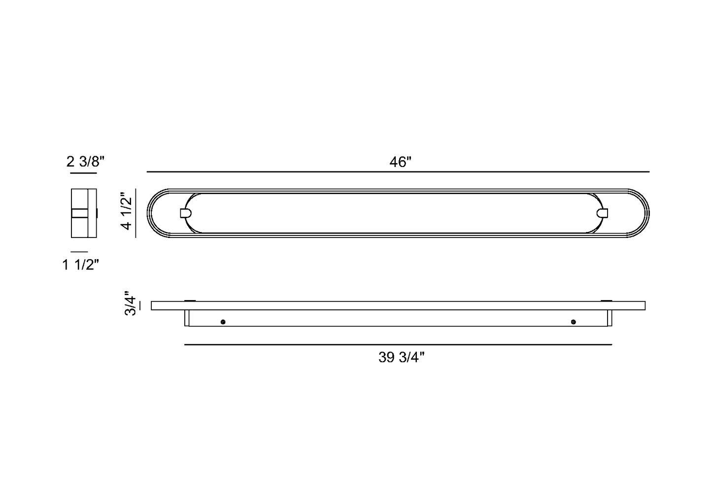 Eurofase Lighting Noga 46" 1-Light Integrated LED Alabaster Shade Matte Black Steel Wall Sconce