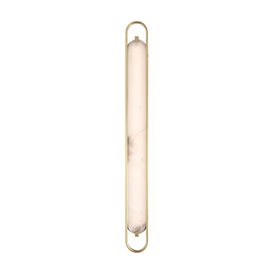 Eurofase Lighting Noga 46" 1-Light Integrated LED Alabaster Shade Gold Steel Wall Sconce