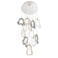 Eurofase Lighting Norah 24" 12-Light Integrated LED Glass Shade Polished Nickel Steel Multi-Drop Chandelier