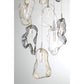 Eurofase Lighting Norah 24" 12-Light Integrated LED Glass Shade Polished Nickel Steel Multi-Drop Chandelier