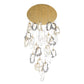 Eurofase Lighting Norah 39" 26-Light Integrated LED Glass Shade Gold Steel Grand Chandelier