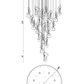 Eurofase Lighting Norah 39" 26-Light Integrated LED Glass Shade Polished Nickel Steel Grand Chandelier