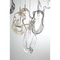 Eurofase Lighting Norah 39" 26-Light Integrated LED Glass Shade Polished Nickel Steel Grand Chandelier