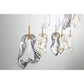 Eurofase Lighting Norah 51" 9-Light Integrated LED Glass Shade Gold Steel Linear Chandelier