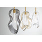 Eurofase Lighting Norah 51" 9-Light Integrated LED Glass Shade Gold Steel Linear Chandelier