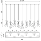Eurofase Lighting Norah 51" 9-Light Integrated LED Glass Shade Gold Steel Linear Chandelier