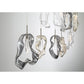 Eurofase Lighting Norah 51" 9-Light Integrated LED Glass Shade Polished Nickel Steel Linear Chandelier