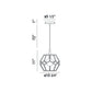 Eurofase Lighting Norway 11" Round Dimmable LED Chrome Metal Pendant Light With Hand Made Ice Glass Shade
