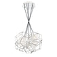 Eurofase Lighting Norway 19" 5-Light Round Dimmable LED Chrome Metal Chandelier With Hand Made Ice Glass Shades