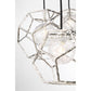 Eurofase Lighting Norway 41" 13-Light Round Dimmable LED Chrome Metal Chandelier With Hand Made Ice Glass Shades