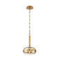 Eurofase Lighting Nottingham 10" Small Dimmable Incandescent Antique Brass Pendant Light With Amber Tinted Glass Orb Shade