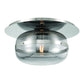 Eurofase Lighting Nottingham 14" 1-Light Smoke Glass Shade Polished Nickel Flush Mount Lighting