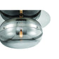 Eurofase Lighting Nottingham 14" 1-Light Smoke Glass Shade Polished Nickel Flush Mount Lighting