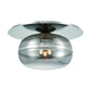 Eurofase Lighting Nottingham 20" 3-Light Smoke Glass Shade Polished Nickel Flush Mount Lighting