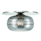 Eurofase Lighting Nottingham 20" 3-Light Smoke Glass Shade Polished Nickel Flush Mount Lighting