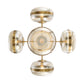Eurofase Lighting Nottingham 28" 5-Light Dimmable Incandescent Antique Brass Chandelier With Champagne Glass Shades