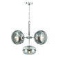 Eurofase Lighting Nottingham 28" 5-Light Smoke Glass Shade Polished Nickel Chandelier