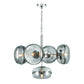 Eurofase Lighting Nottingham 28" 5-Light Smoke Glass Shade Polished Nickel Chandelier