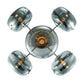 Eurofase Lighting Nottingham 28" 5-Light Smoke Glass Shade Polished Nickel Chandelier