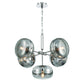 Eurofase Lighting Nottingham 28" 5-Light Smoke Glass Shade Polished Nickel Chandelier