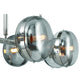 Eurofase Lighting Nottingham 44" 6-Light Smoke Glass Shade Polished Nickel Chandelier