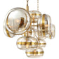 Eurofase Lighting Nottingham 54" 10-Light Dimmable Incandescent Antique Brass Oval Chandelier With Champagne Glass Shades