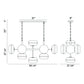 Eurofase Lighting Nottingham 54" 10-Light Dimmable Incandescent Antique Brass Oval Chandelier With Champagne Glass Shades