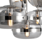 Eurofase Lighting Nottingham 54" 10-Light Smoke Glass Shade Polished Nickel Chandelier