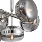 Eurofase Lighting Nottingham 54" 10-Light Smoke Glass Shade Polished Nickel Chandelier