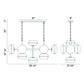 Eurofase Lighting Nottingham 54" 10-Light Smoke Glass Shade Polished Nickel Chandelier