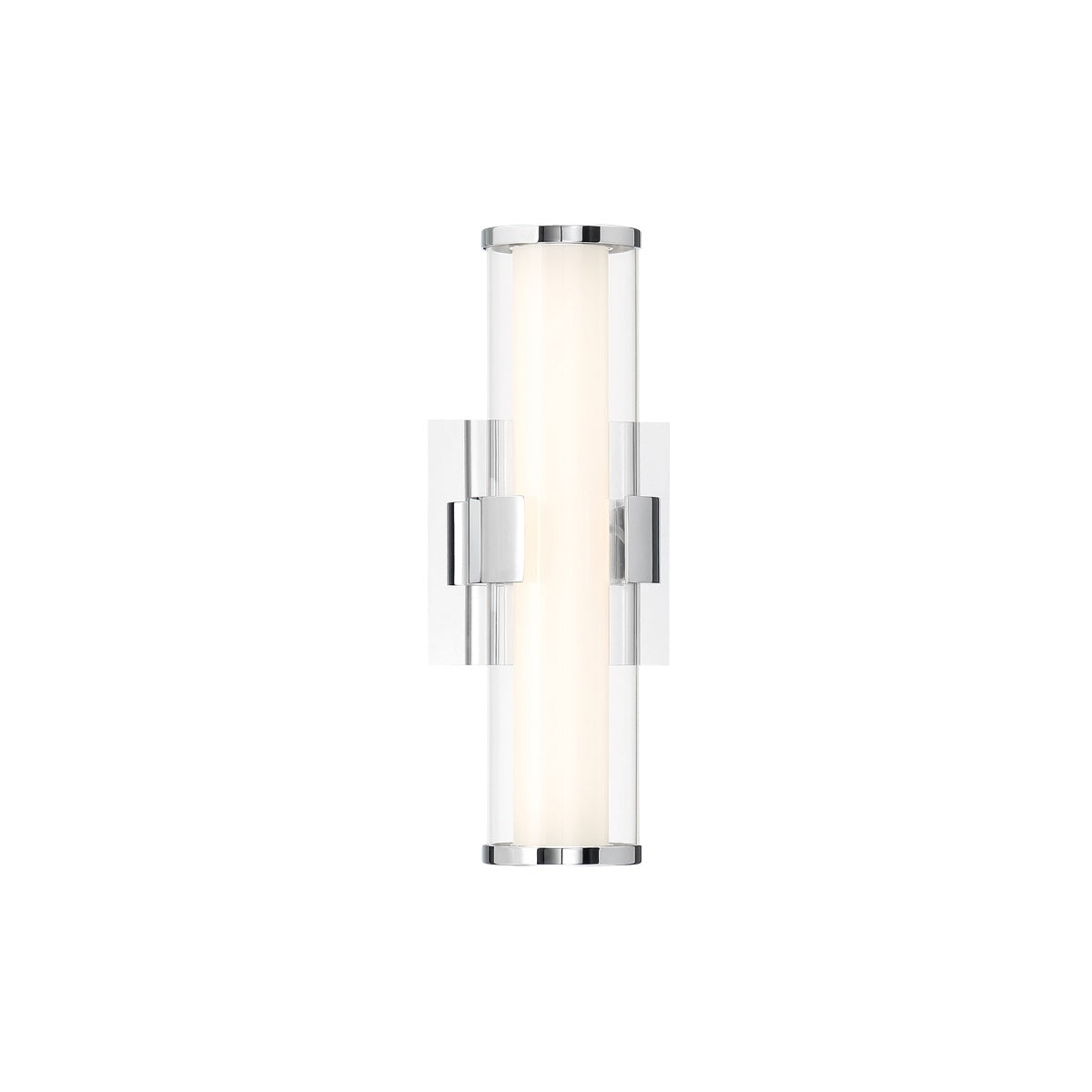 Eurofase Lighting Nozza 13" Dimmable Chrome Integrated LED Wall Sconce With Clear Acrylic Shade