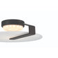 Eurofase Lighting Nuvola 12" Dimmable Integrated LED Matte Black Flush Mount With White Glass Shade
