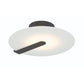 Eurofase Lighting Nuvola 12" Dimmable Integrated LED Matte Black Flush Mount With White Glass Shade