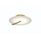 Eurofase Lighting Nuvola 12" Dimmable Integrated LED Matte Gold Flush Mount With White Glass Shade