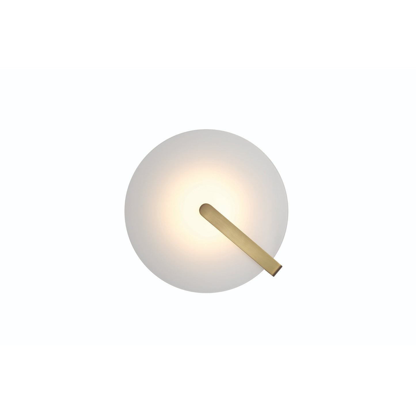 Eurofase Lighting Nuvola 12" Dimmable Integrated LED Matte Gold Flush Mount With White Glass Shade