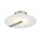 Eurofase Lighting Nuvola 12" Dimmable Integrated LED Satin Nickel Flush Mount With White Glass Shade