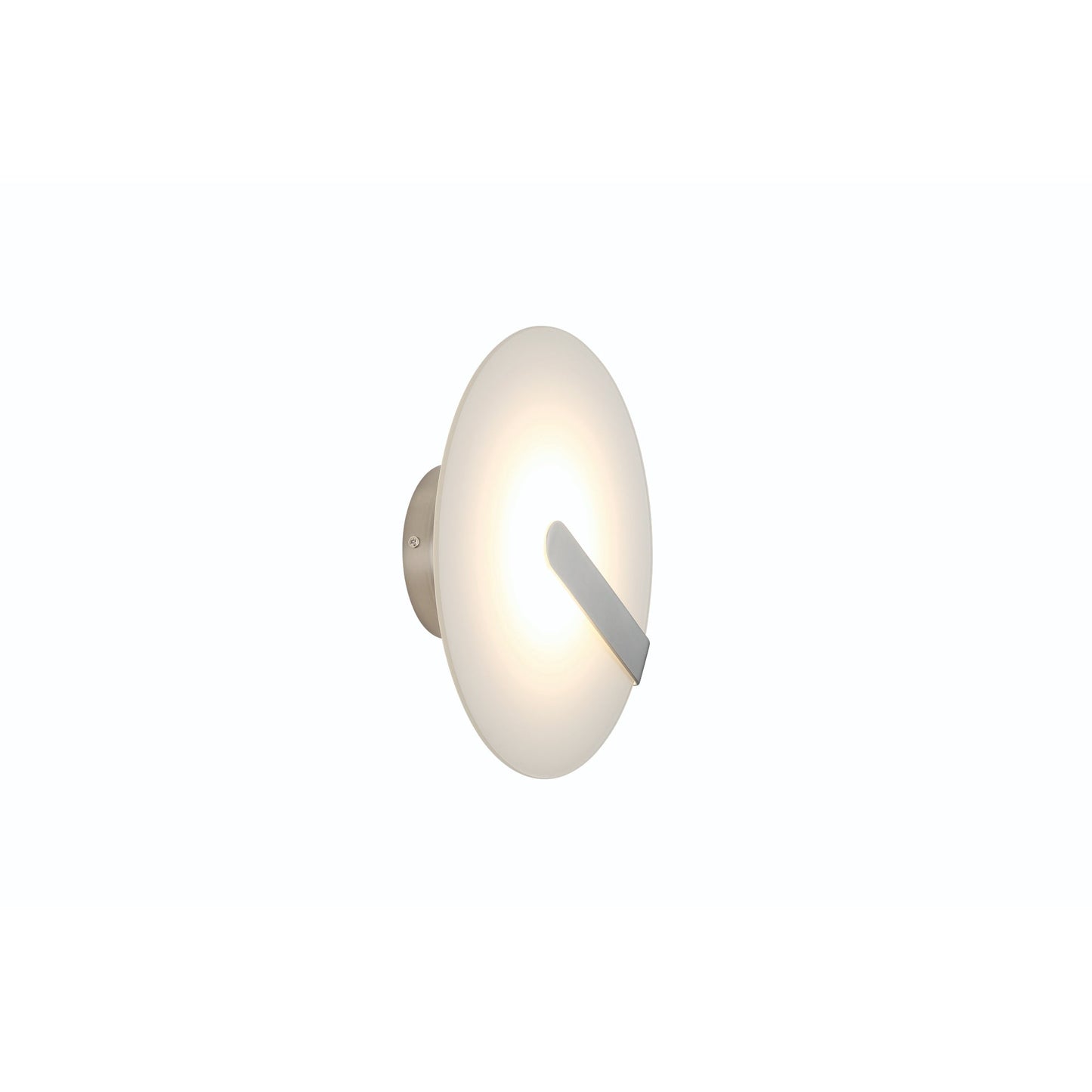 Eurofase Lighting Nuvola 12" Dimmable Integrated LED Satin Nickel Flush Mount With White Glass Shade