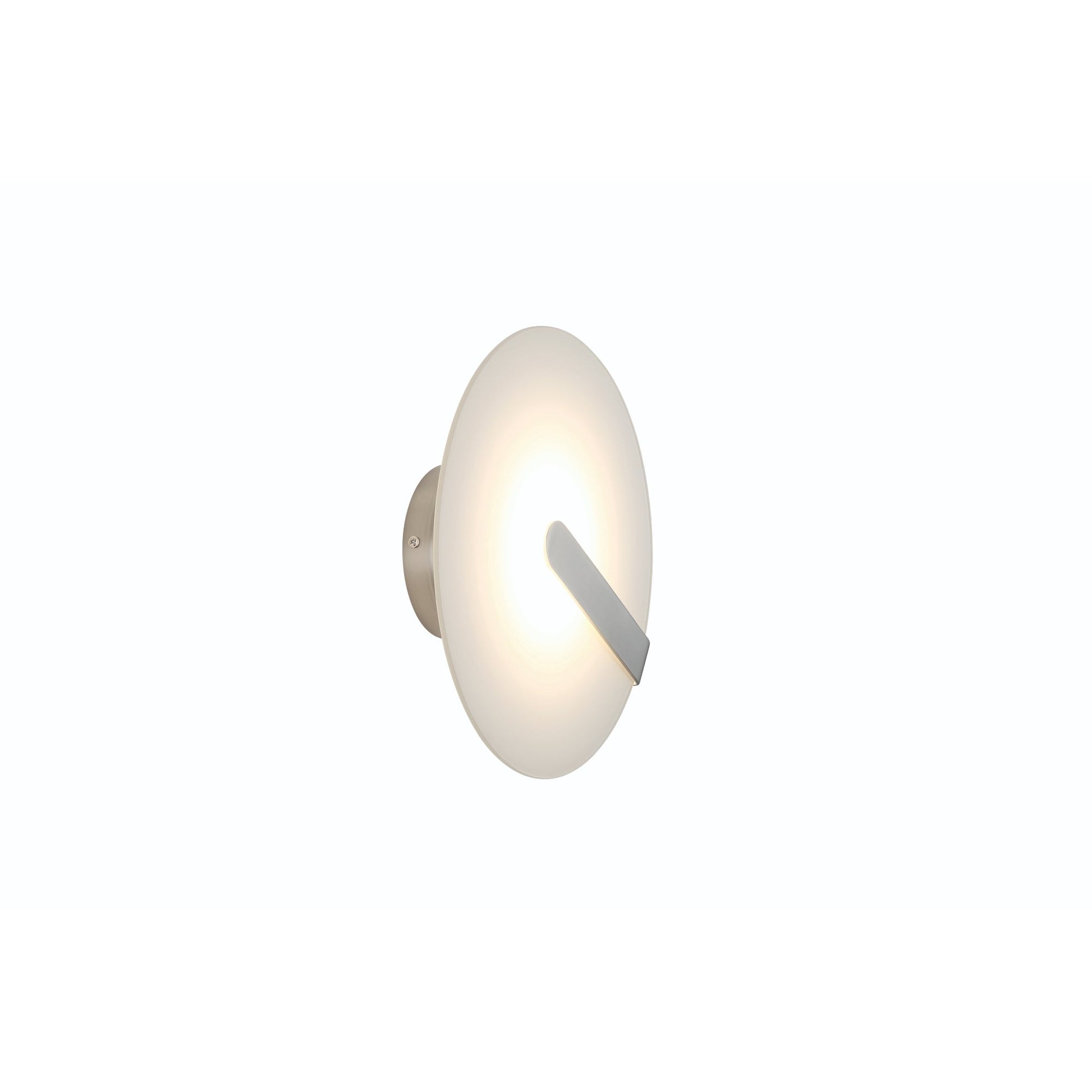 Eurofase Lighting Nuvola 12" Dimmable Integrated LED Satin Nickel Flush Mount With White Glass Shade